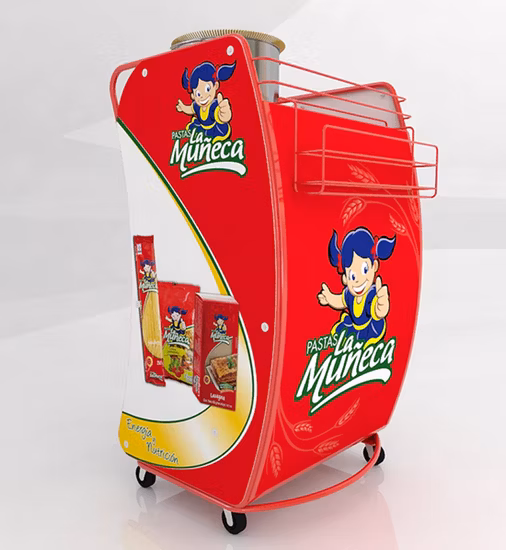 Exhibición del bocado de la tienda del supermercado de la venta al por menor del tablero perforado del alambre de metal