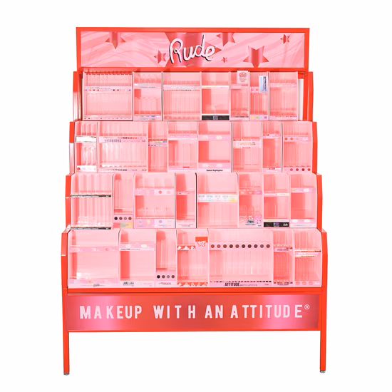 Metal Acero Precio del vino Tienda Exposición Supermercado Roll up Banner Ropa vegetal Equipo de exposición cosmética Soporte de estante de exhibición de piso