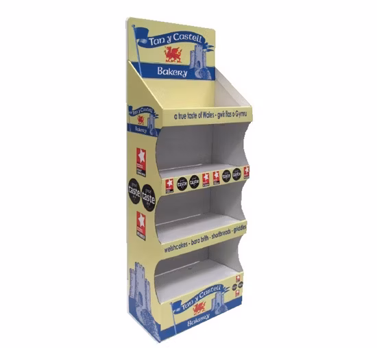 Exhibición emergente de cartón corrugado, regalo de Navidad, juguetes para niños, soporte de cartón, vitrina