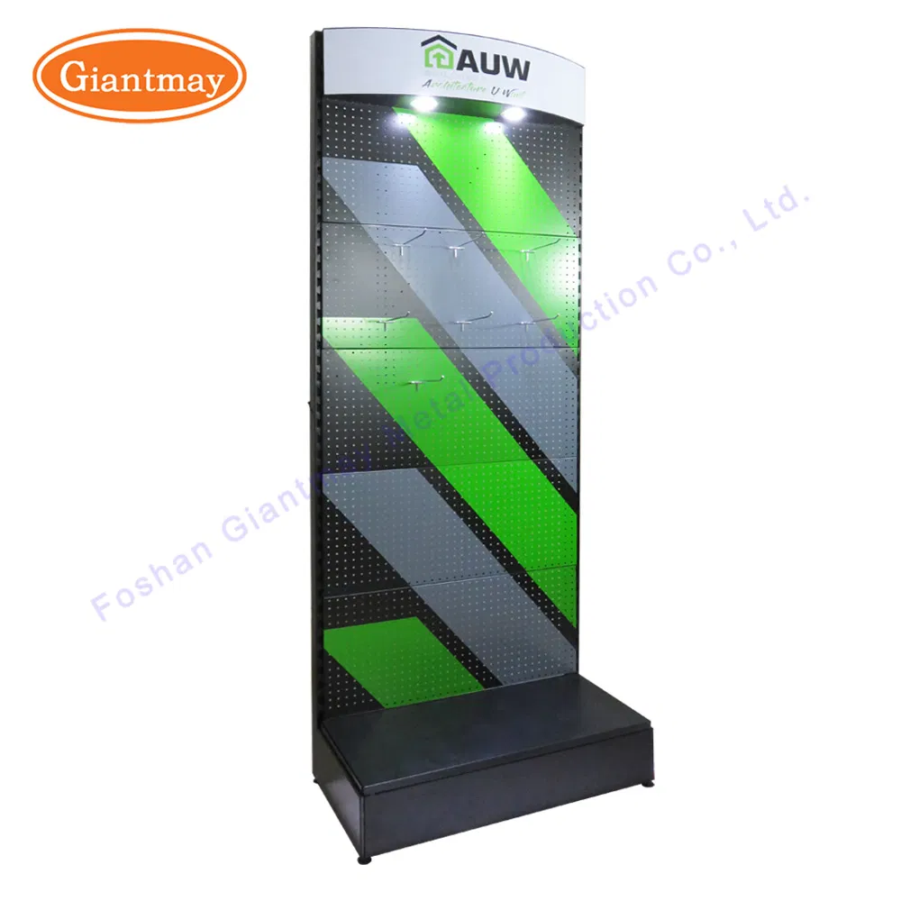 Soporte de exhibición acanalado del cuidado de la piel de la feria profesional de la plataforma del estante del piso de la tienda al por menor