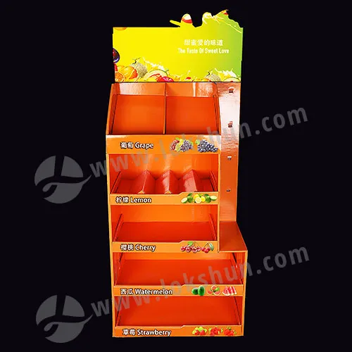 Soporte de exhibición de paleta de papel de cartón emergente para paleta de piso
